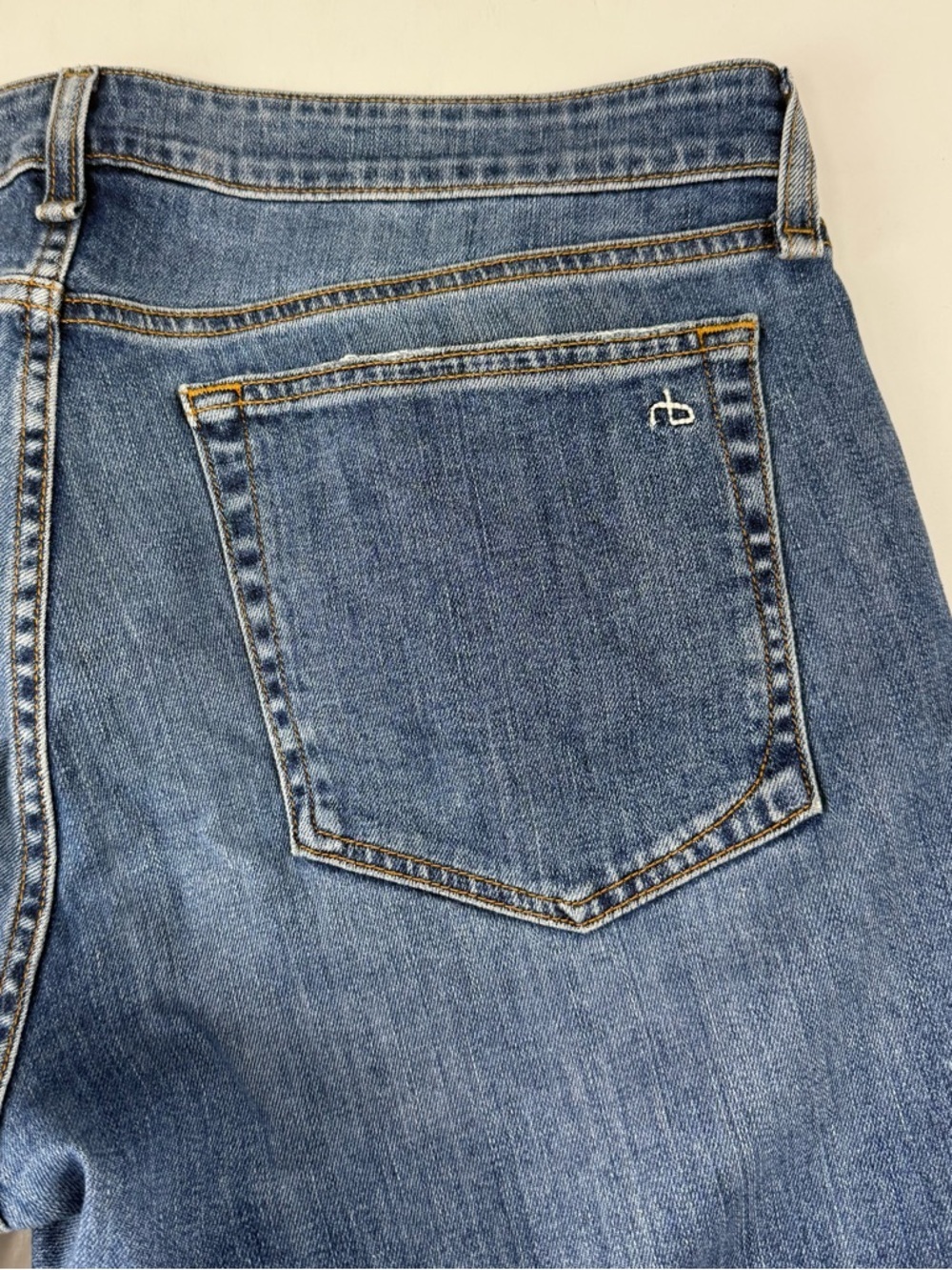 Rag & Bone Dre Low Rise Slim Boyfriend Jeans Womens 31 Julienne Blue Stretch - Picture 8 of 14